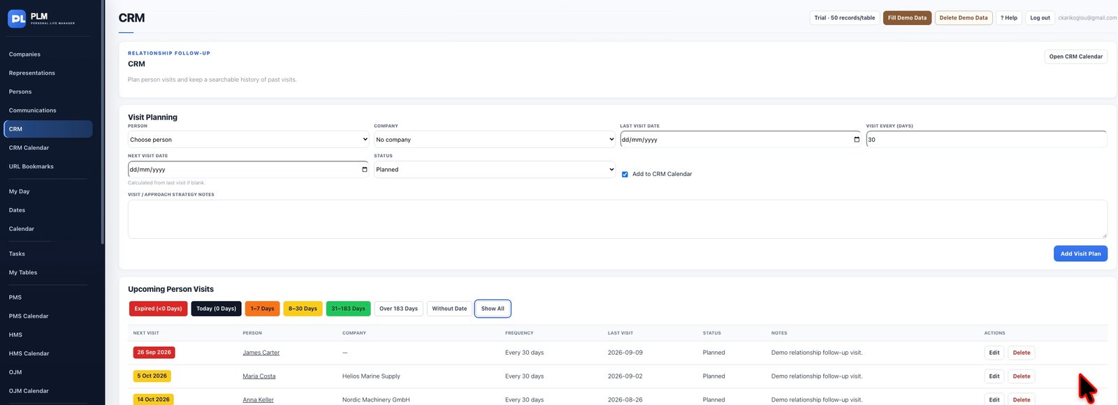 CRM module preview